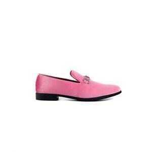 NEW AMALI men's antonio velvet loafers in pink